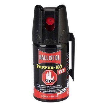 Перцевий газовий балончик Ballistol Pepper KO JET 40 мл (Струменевий) 4290047 фото