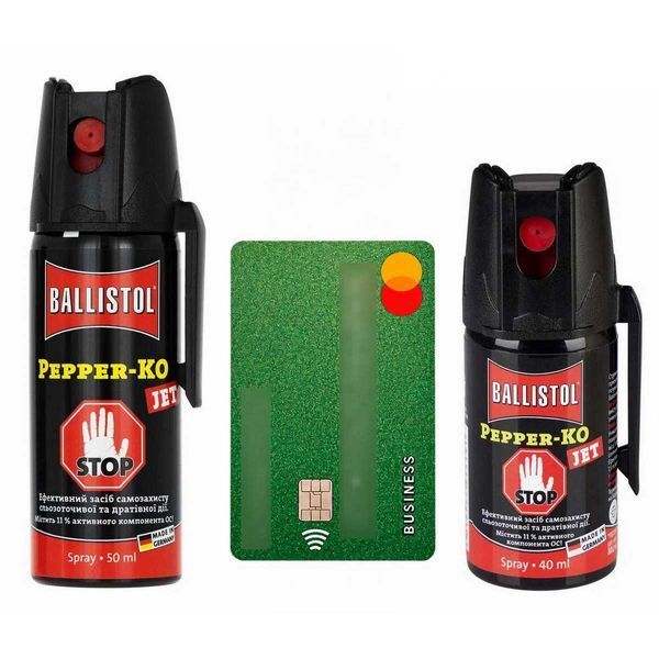 Перцовый газовый баллончик Ballistol Pepper KO JET 40 мл (Струйный) 4290047 фото